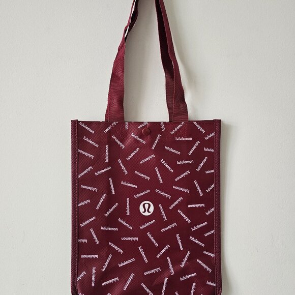 6 x New LULULEMON Multicolour GRAPHIC LOGO Reusable Shopping Bags Small - Picture 10 of 13